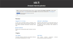 Desktop Screenshot of idd.fi